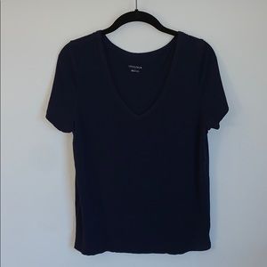 Merona V-Neck Tee in Navy Blue